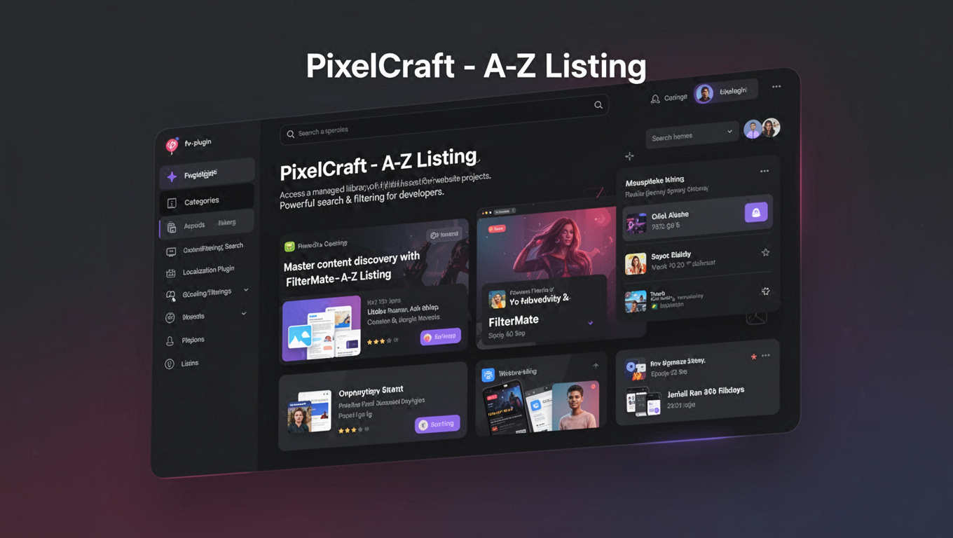Preview of PixelCraft - A-Z Listing