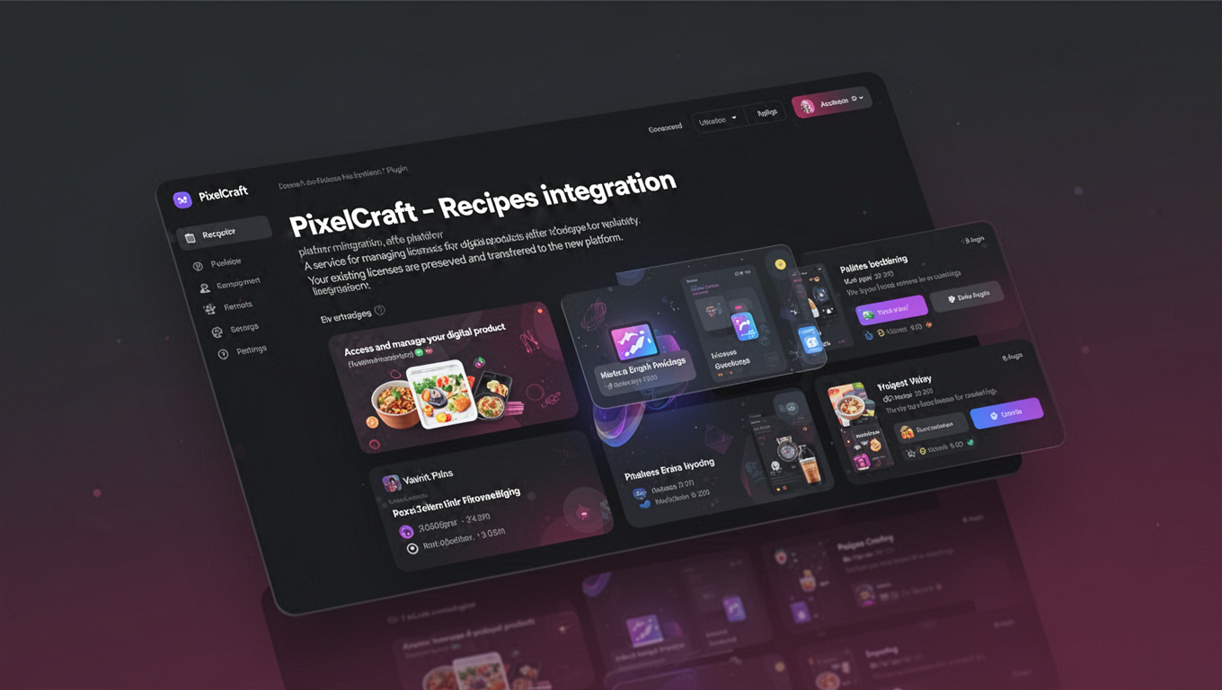Preview of PixelCraft - Recipes integration