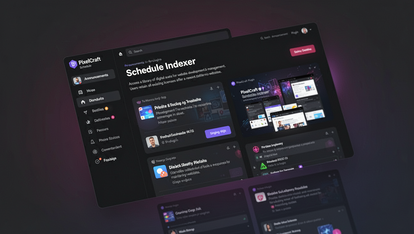 Preview of PixelCraft Schedule Indexer