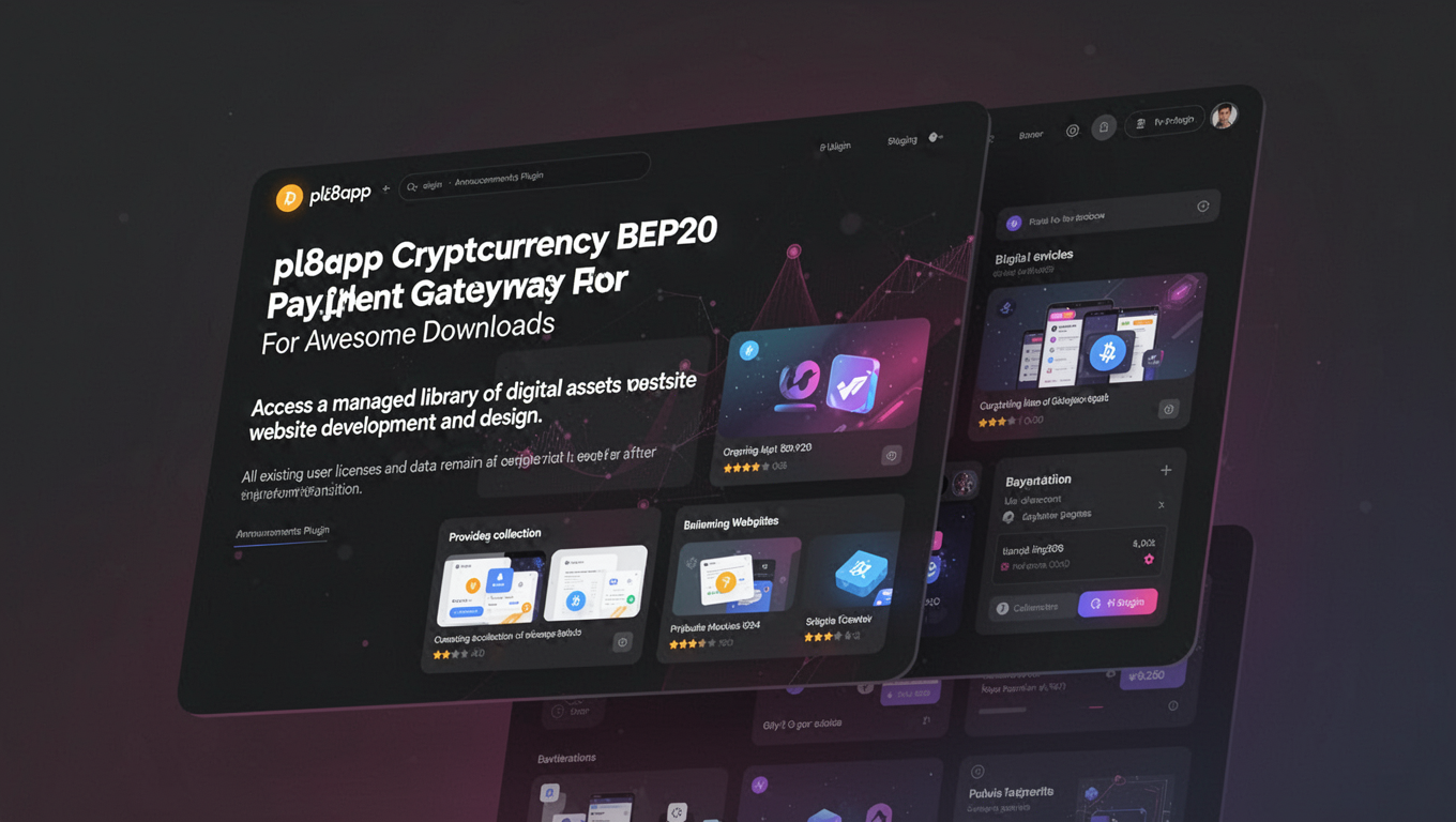 Preview of pl8app Cryptocurrency BEP20 Payment Gateway For Awesome Downloads