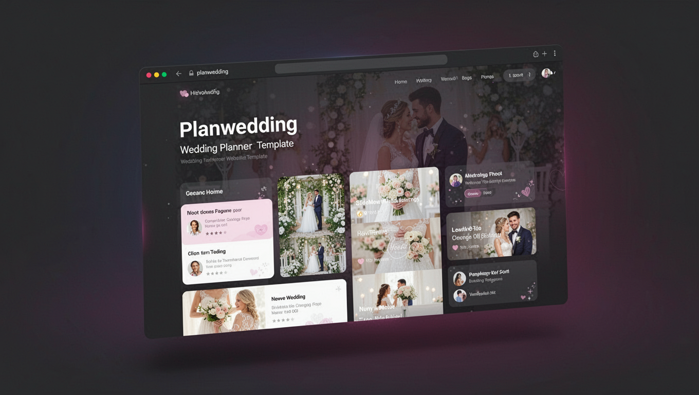 Preview of Planwedding - Wedding Planner Website Template