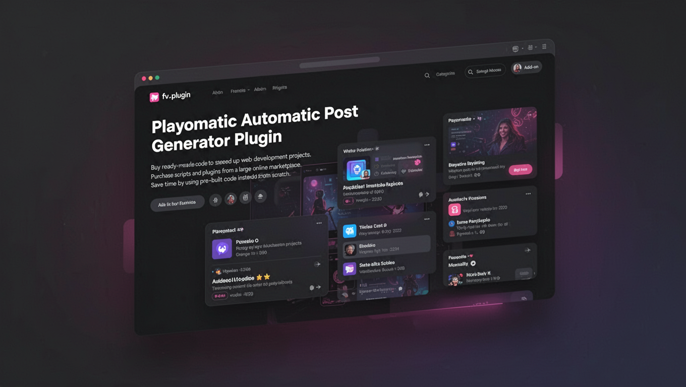 Preview of Playomatic Automatic Post Generator Plugin