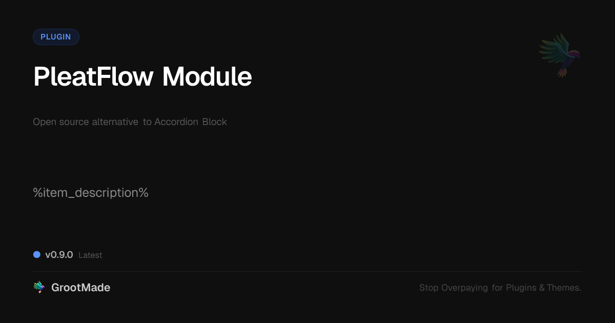 Preview of PleatFlow Module