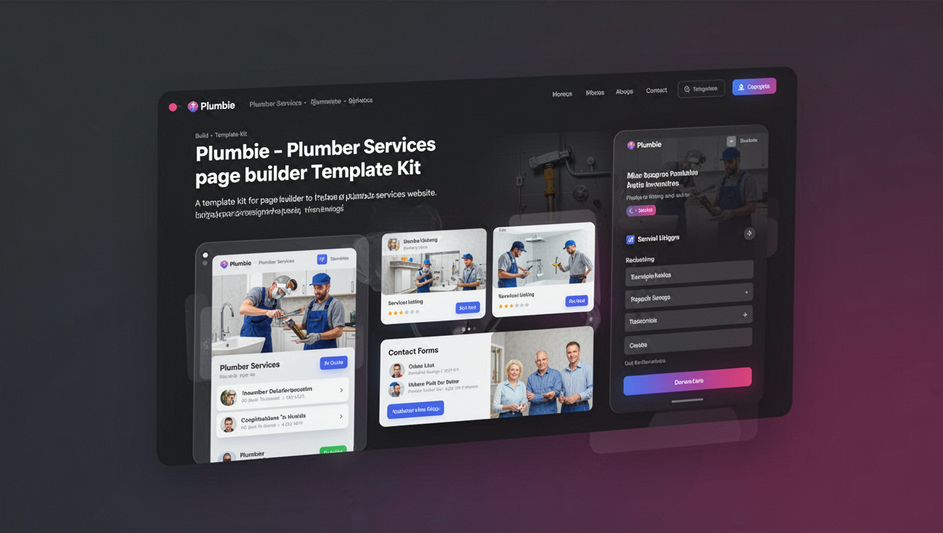 Preview of Plumbie - Plumber Services Elementor Template Kit