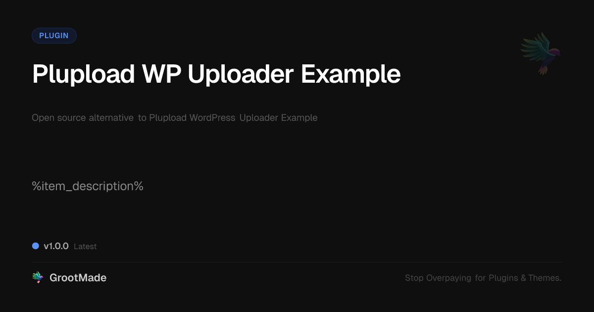 Preview of Plupload WP Uploader Example