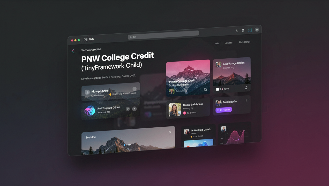 Preview of PNW College Credit (TinyFramework Child)