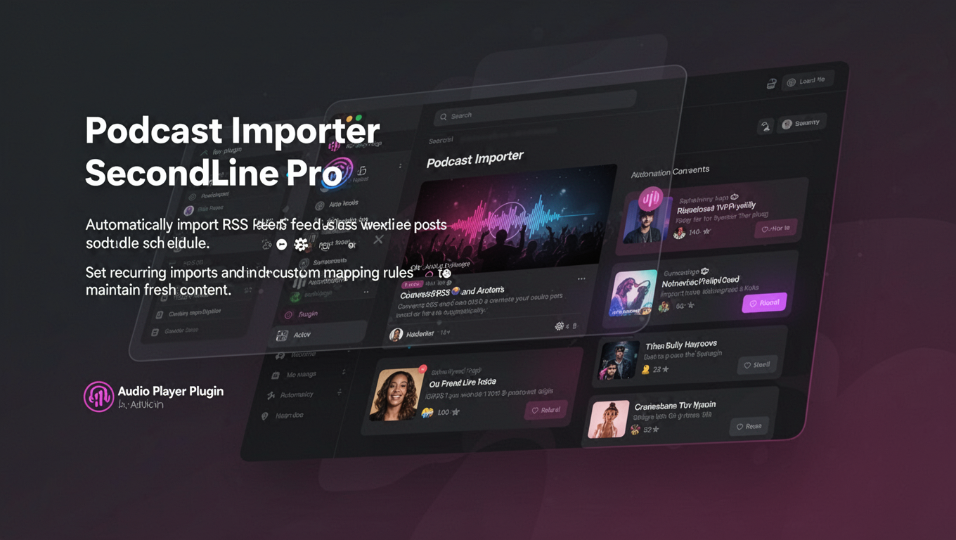 Preview of Podcast Importer SecondLine Pro
