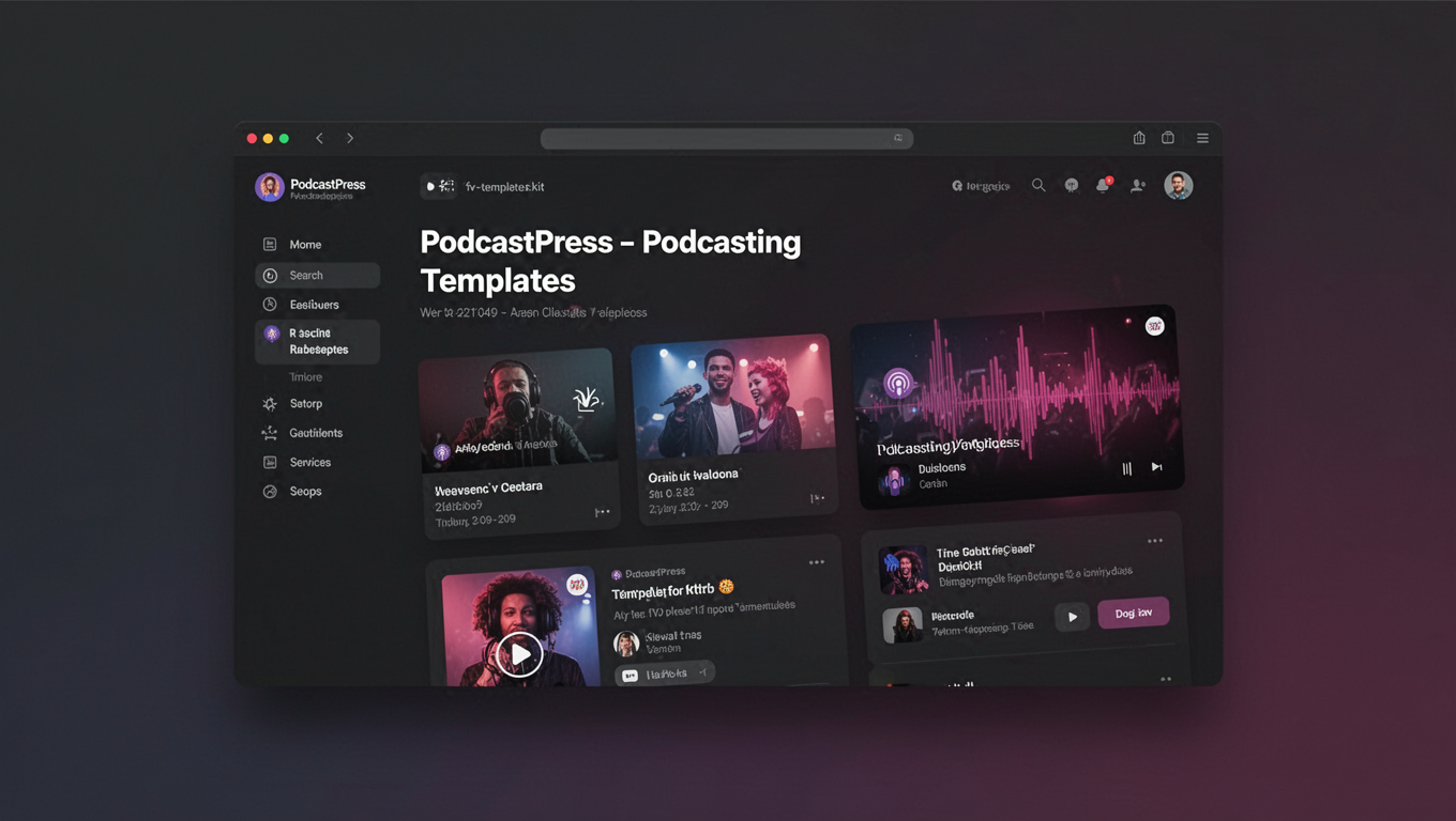 Preview of PodcastPress - Podcasting Templates