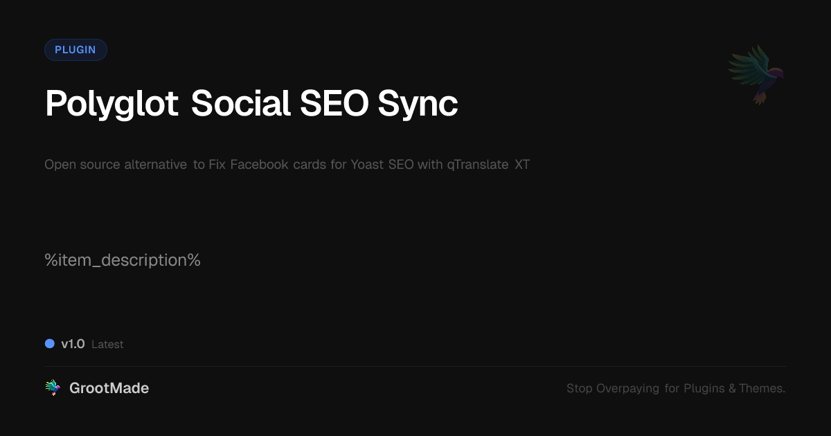 Preview of Fix Facebook cards for Roibox SEO with qTranslate XT
