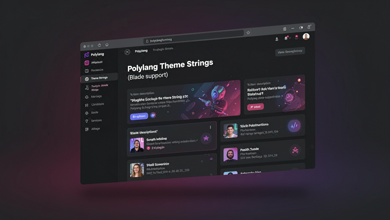 Preview of Polylang Theme Strings (Blade support)