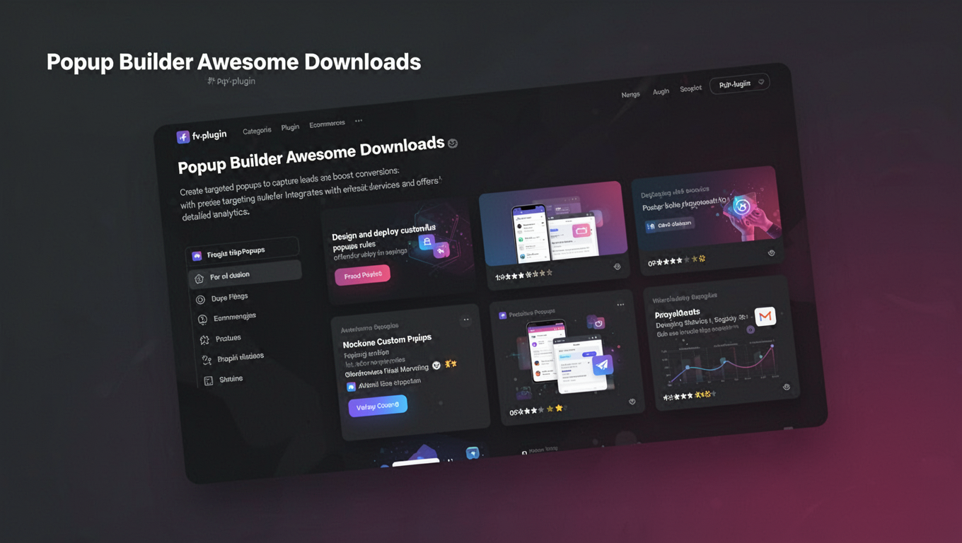 Preview of Popup Builder Awesome Downloads