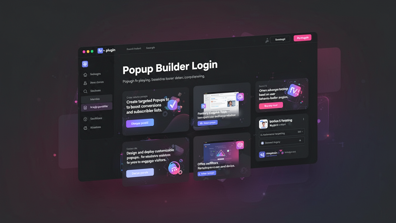 Preview of Popup Builder Login