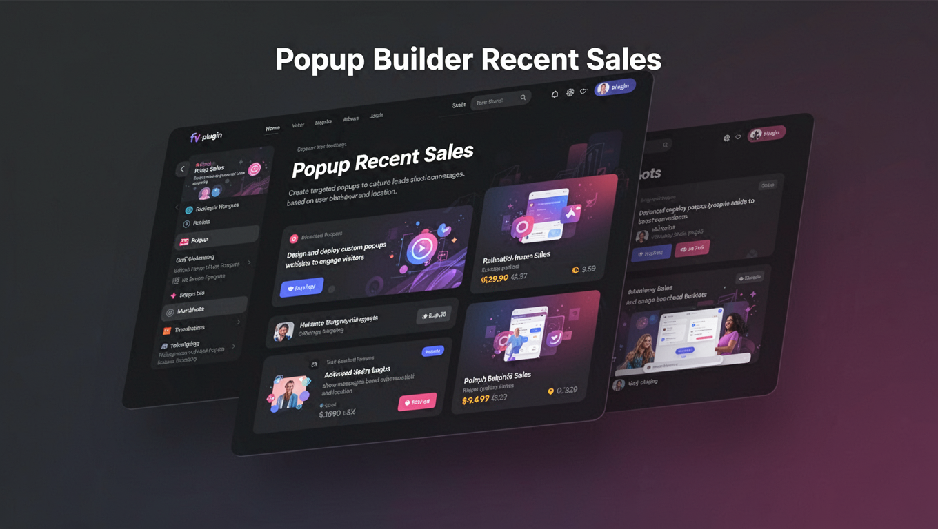 Preview of Popup Builder Recent Sales