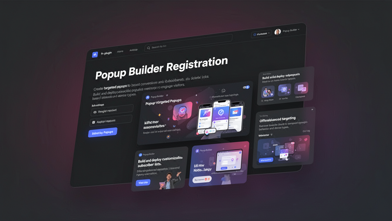 Preview of Popup Builder Registration