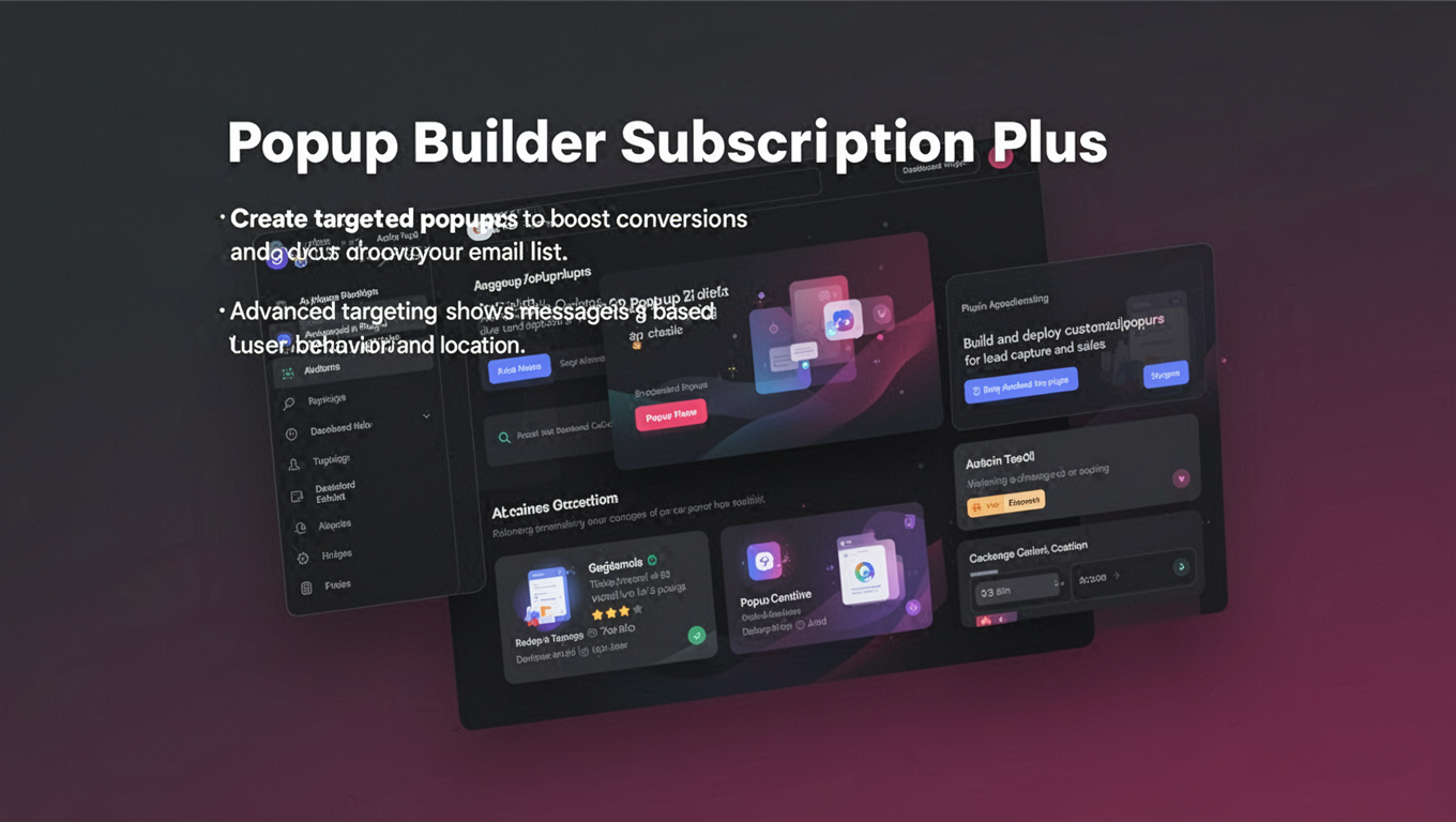 Preview of Popup Builder Subscription Plus