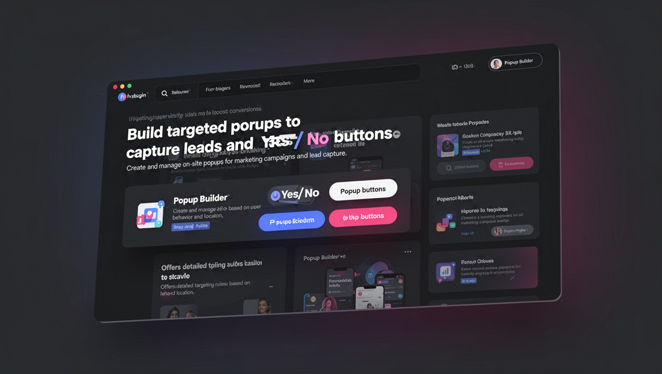 Preview of Popup Builder Yes/No buttons