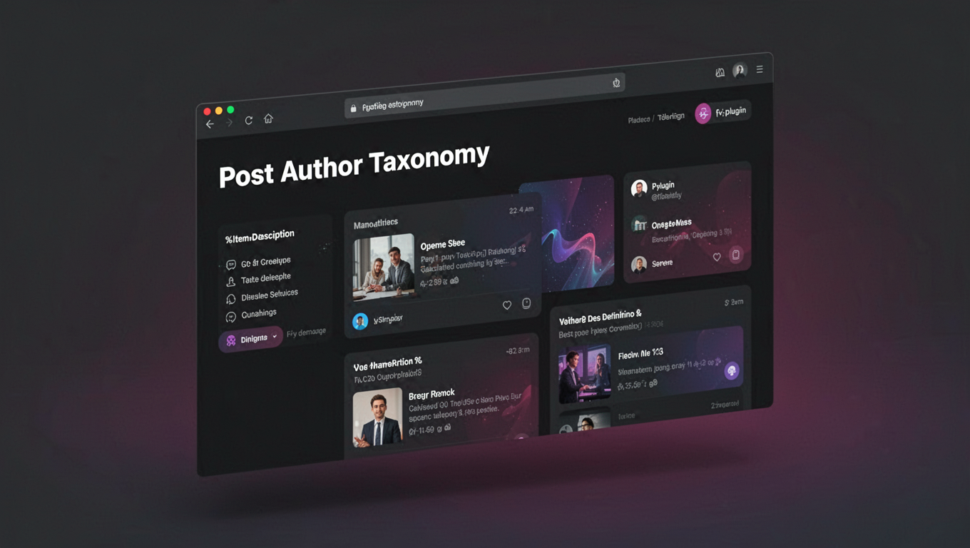 Preview of Post Author Taxonomy