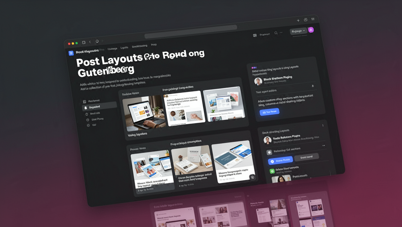 Preview of Post Layouts Pro for Gutenberg