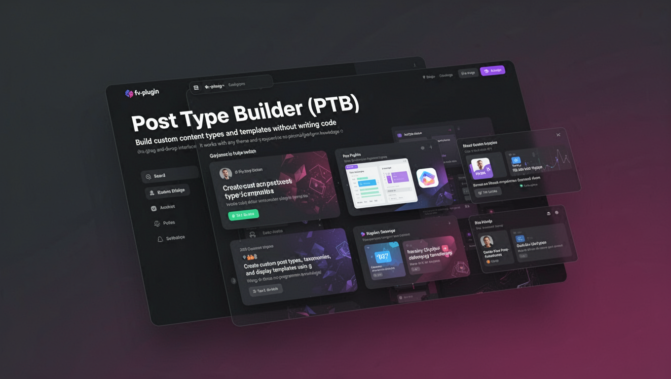 Preview of Post Type Builder (PTB)
