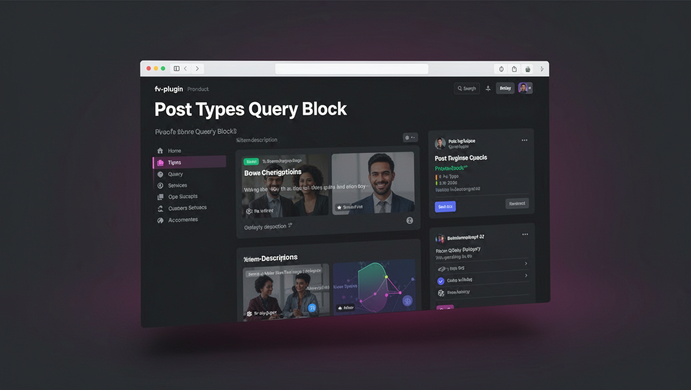 Preview of Post Types Query Block