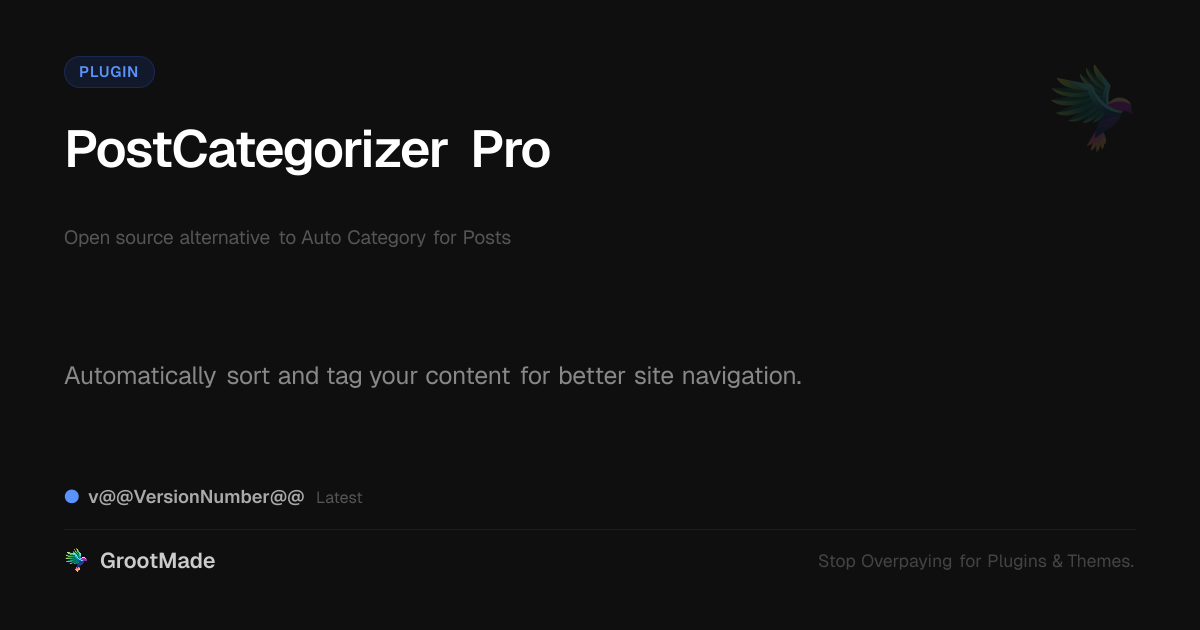 Preview of PostCategorizer Pro