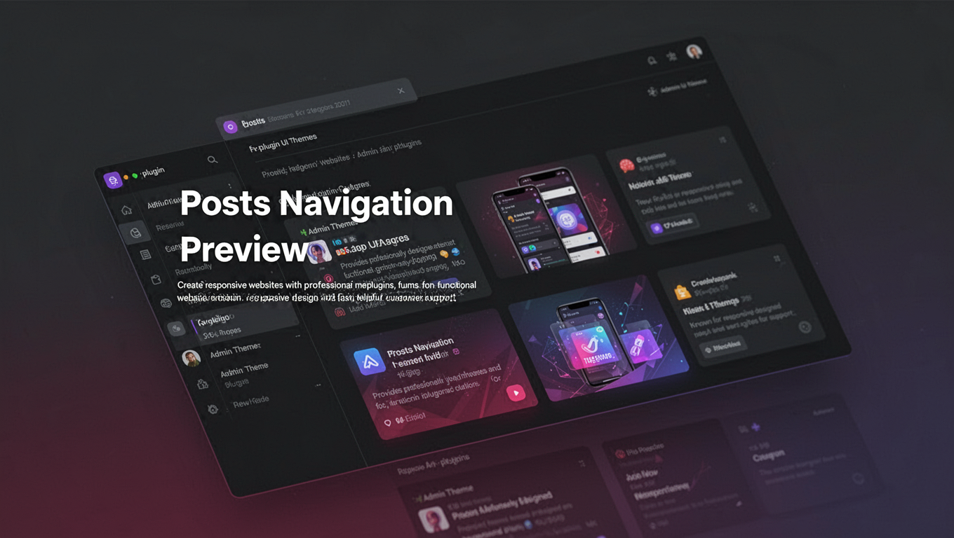Preview of Posts Navigation Preview