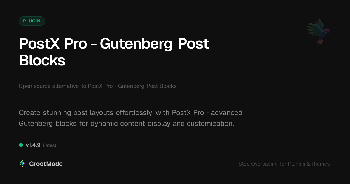 Preview of PostX Pro - Gutenberg Post Blocks