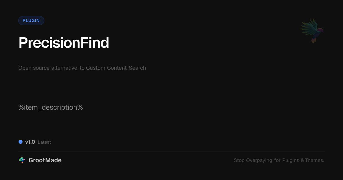 Preview of PrecisionFind