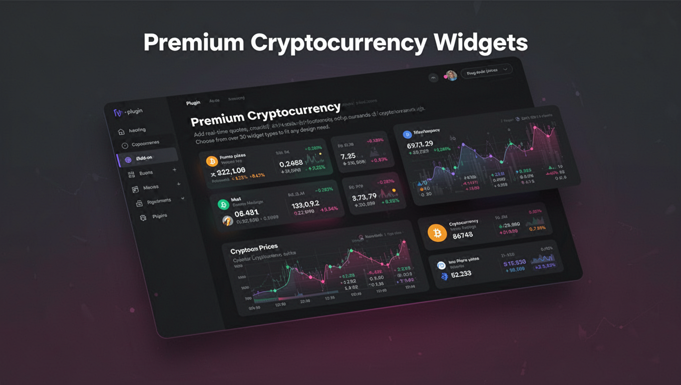 Preview of Premium Cryptocurrency Widgets