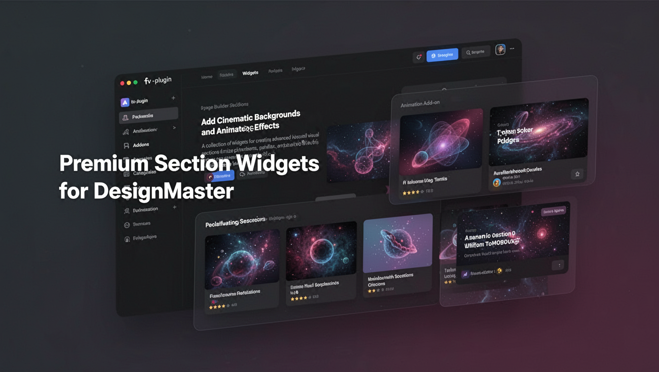 Preview of Premium Section Widgets for DesignMaster