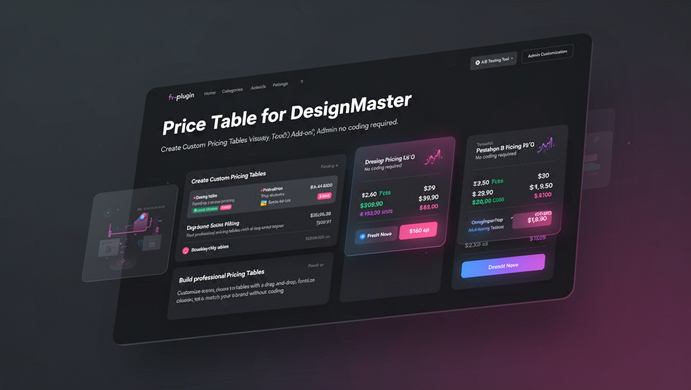 Preview of Price Table for DesignMaster