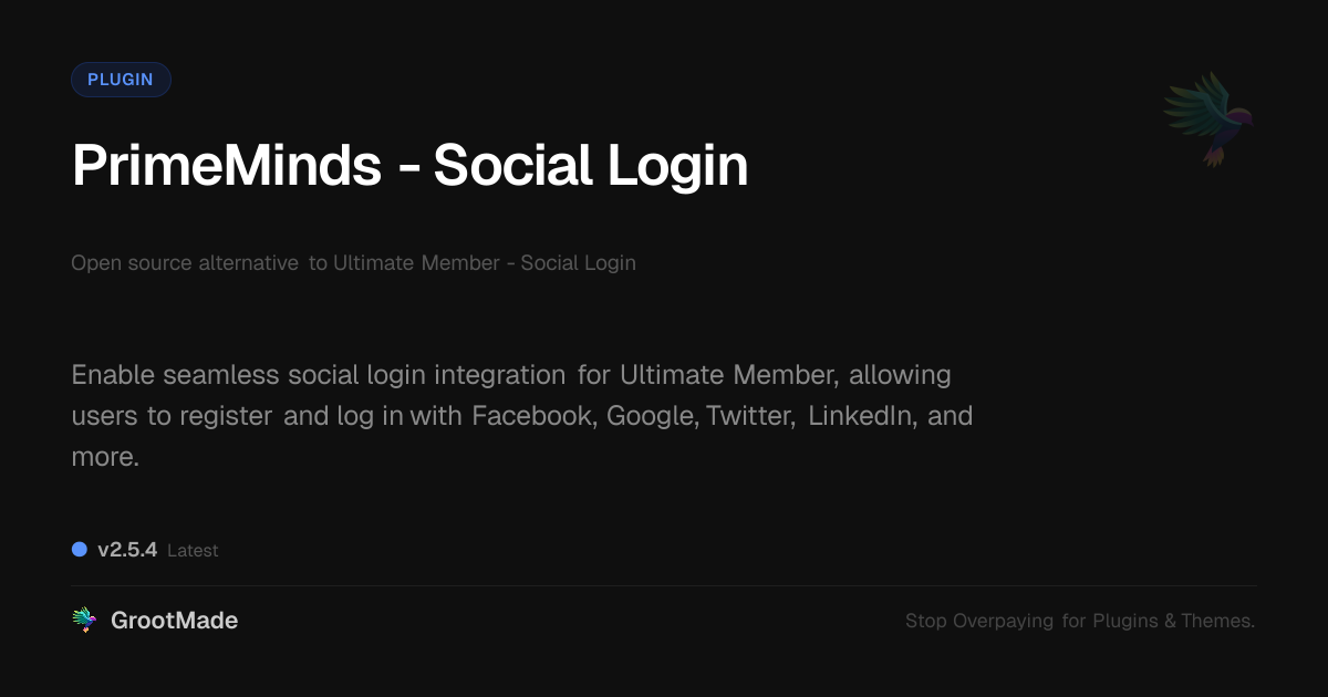 Preview of PrimeMinds - Social Login