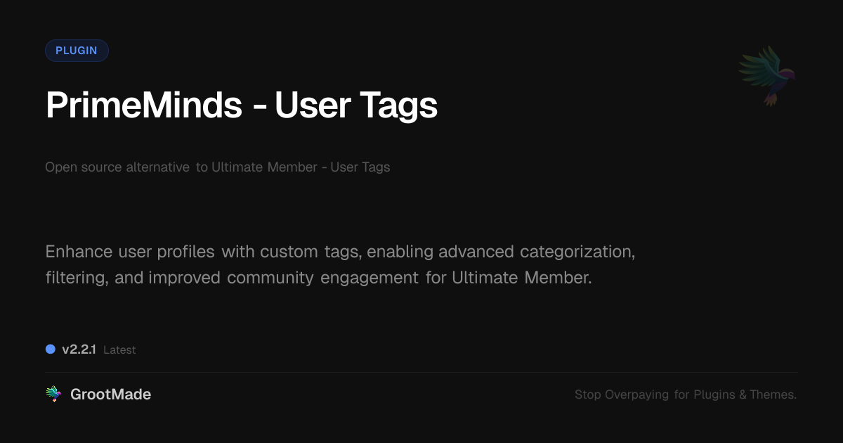 Preview of PrimeMinds - User Tags