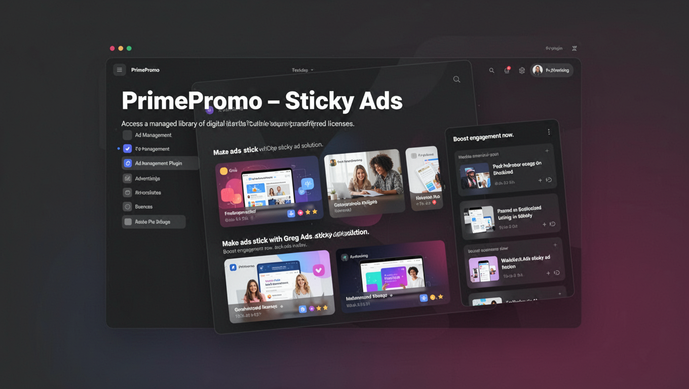 Preview of PrimePromo – Sticky Ads
