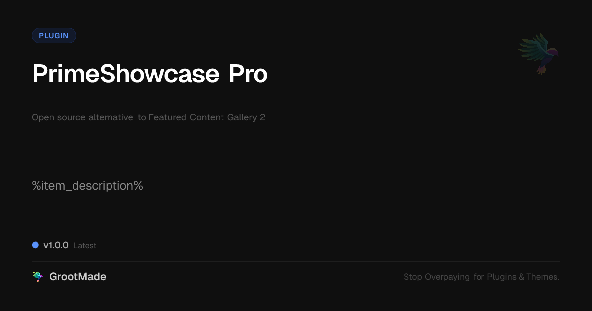 Preview of PrimeShowcase Pro