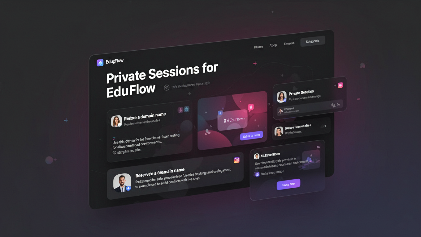 Preview of Private Sessions for EduFlow