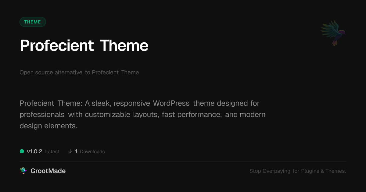 Preview of Profecient Theme