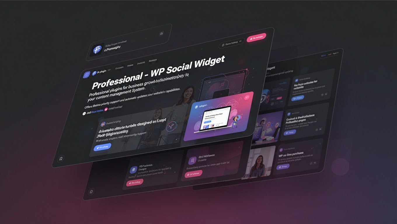 Preview of Professional - WP social widget