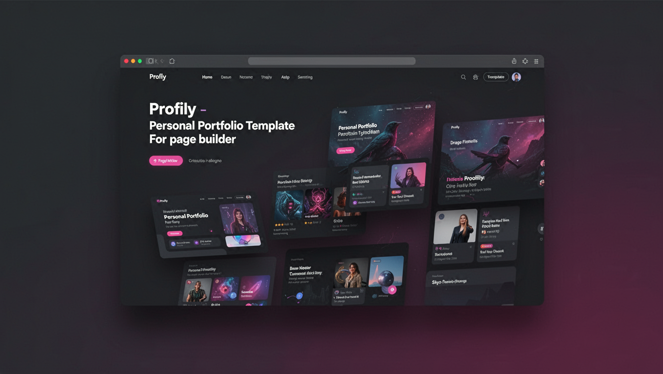Preview of Profily - Personal Portfolio Template For Elementor