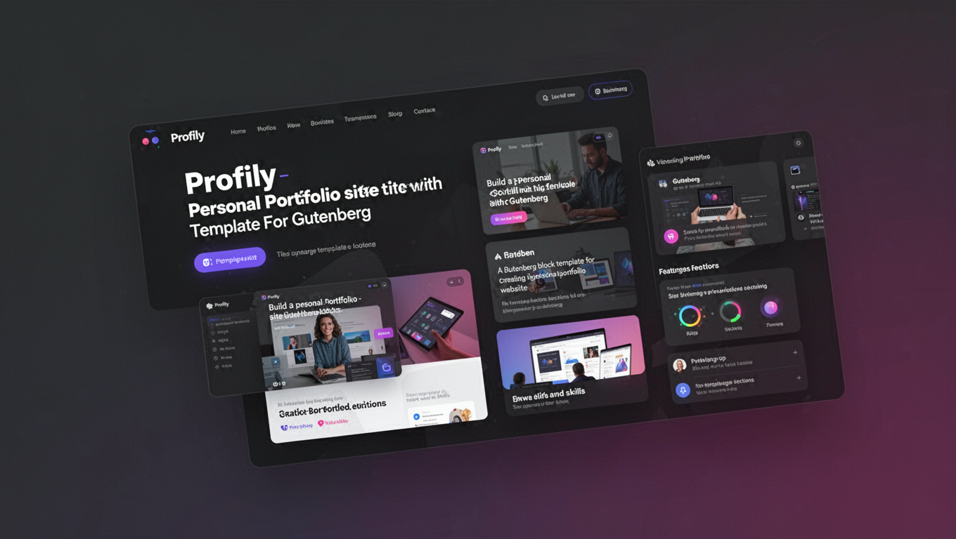 Preview of Profily - Personal Portfolio Template For Gutenberg