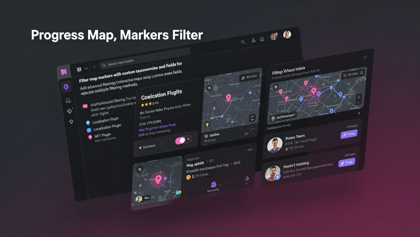 Preview of Progress Map, Markers Filter