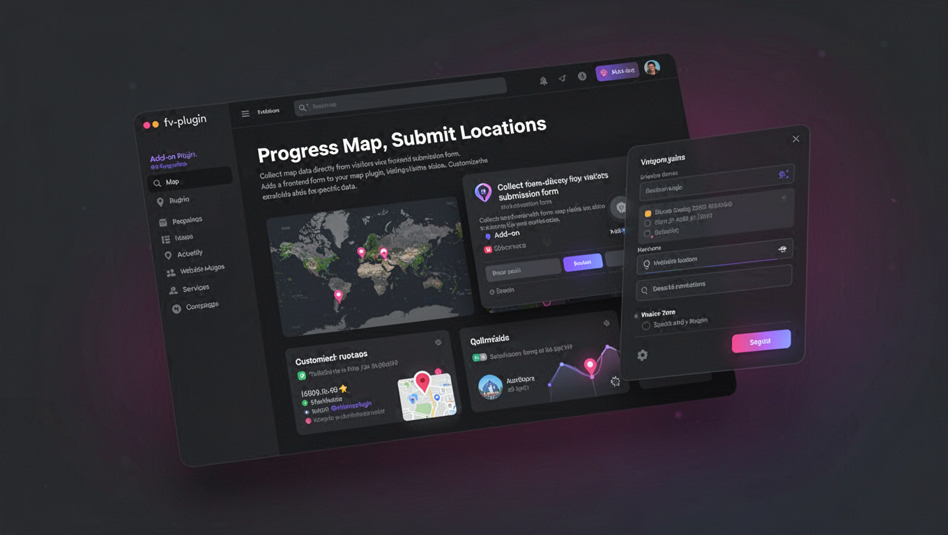 Preview of Progress Map, Submit Locations