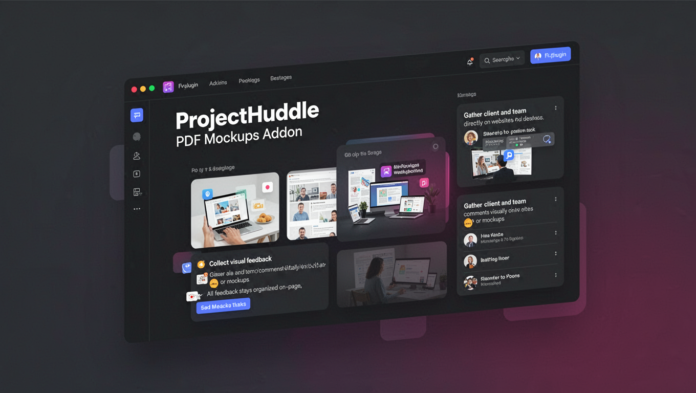 Preview of ProjectHuddle — PDF Mockups Addon