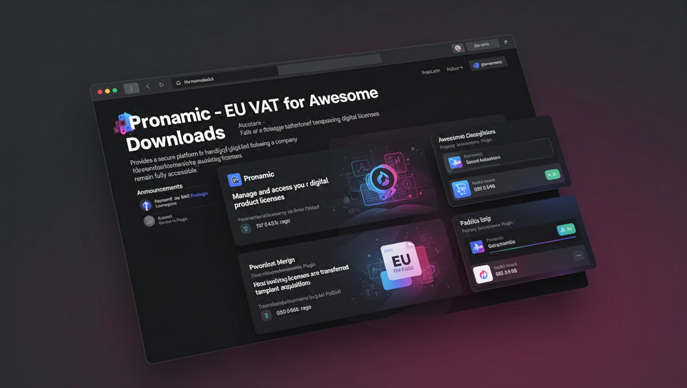 Preview of Pronamic - EU VAT for Awesome Downloads