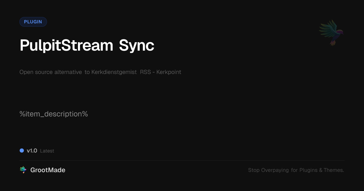 Preview of PulpitStream Sync