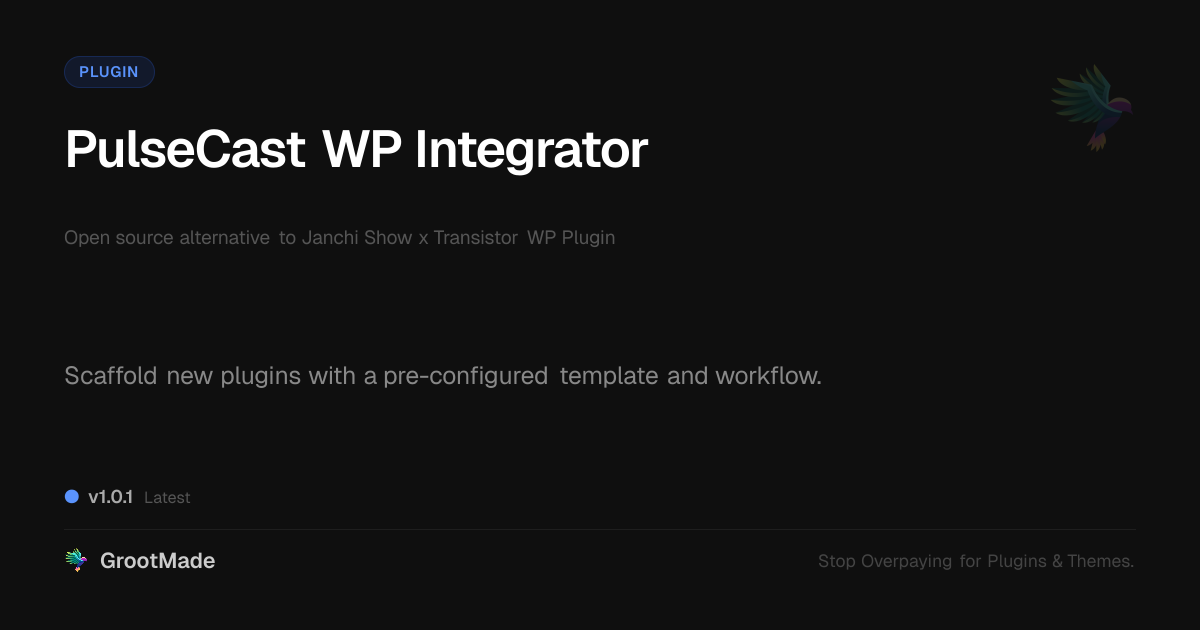 Preview of PulseCast WP Integrator