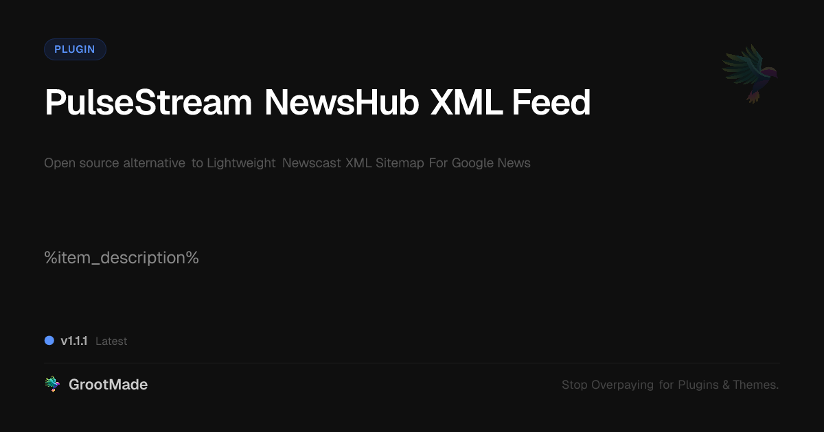 Preview of PulseStream NewsHub XML Feed