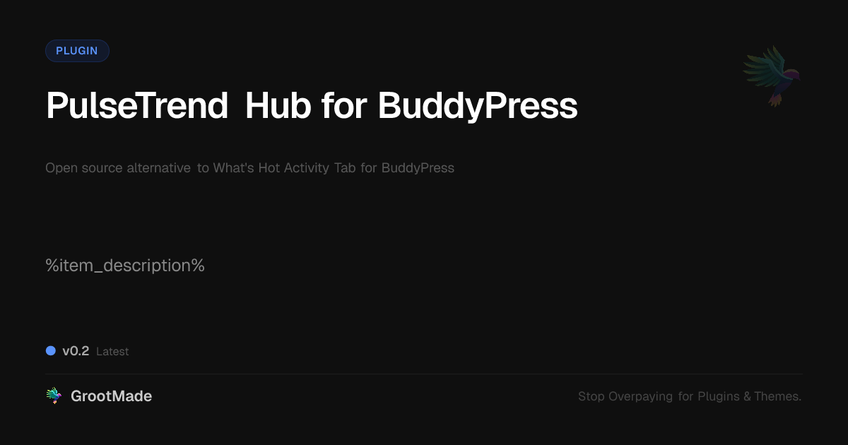 Preview of PulseTrend Hub for BuddyPress
