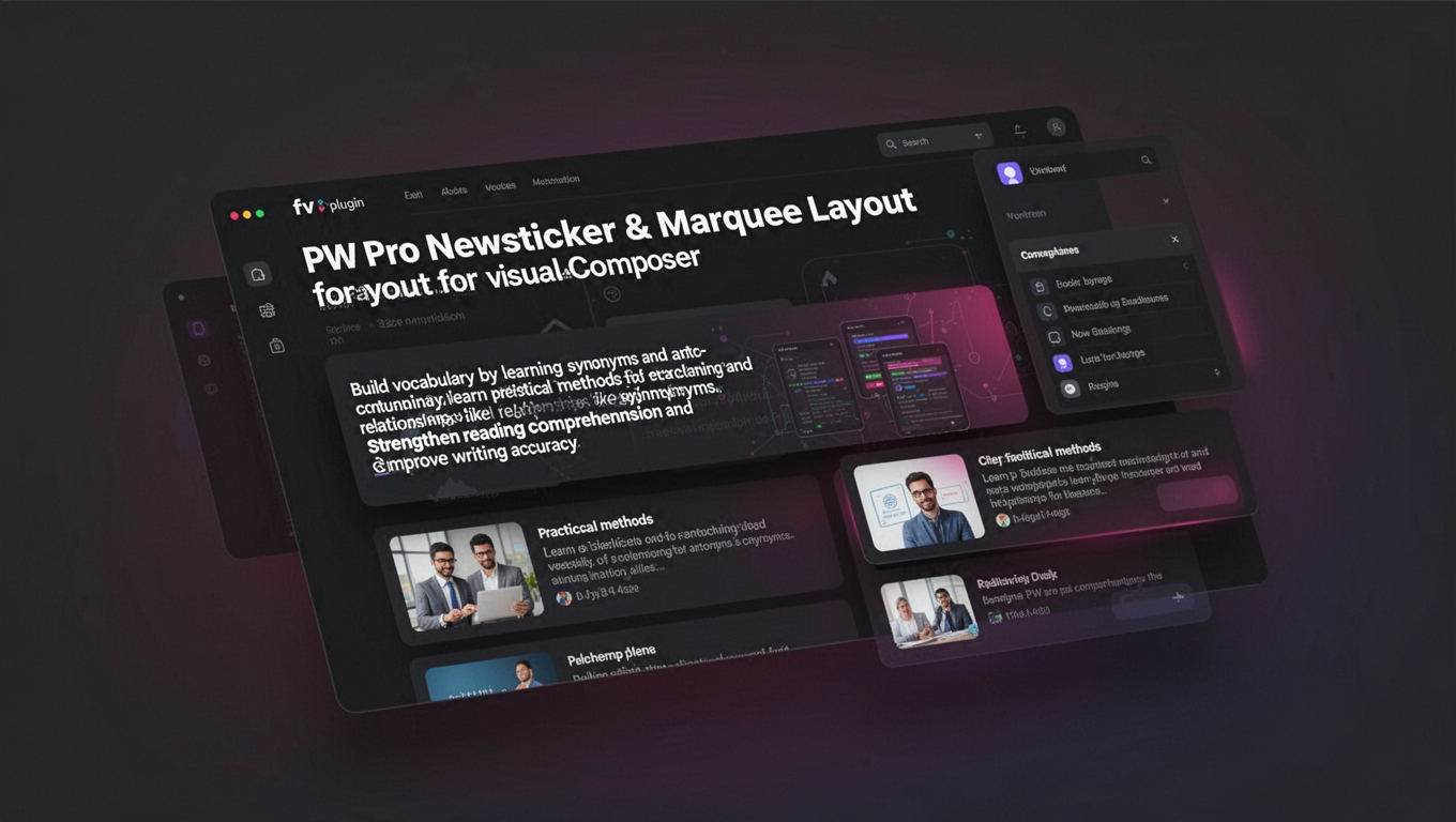 Preview of PW Pro Newsticker & Marquee Layout for visual composer