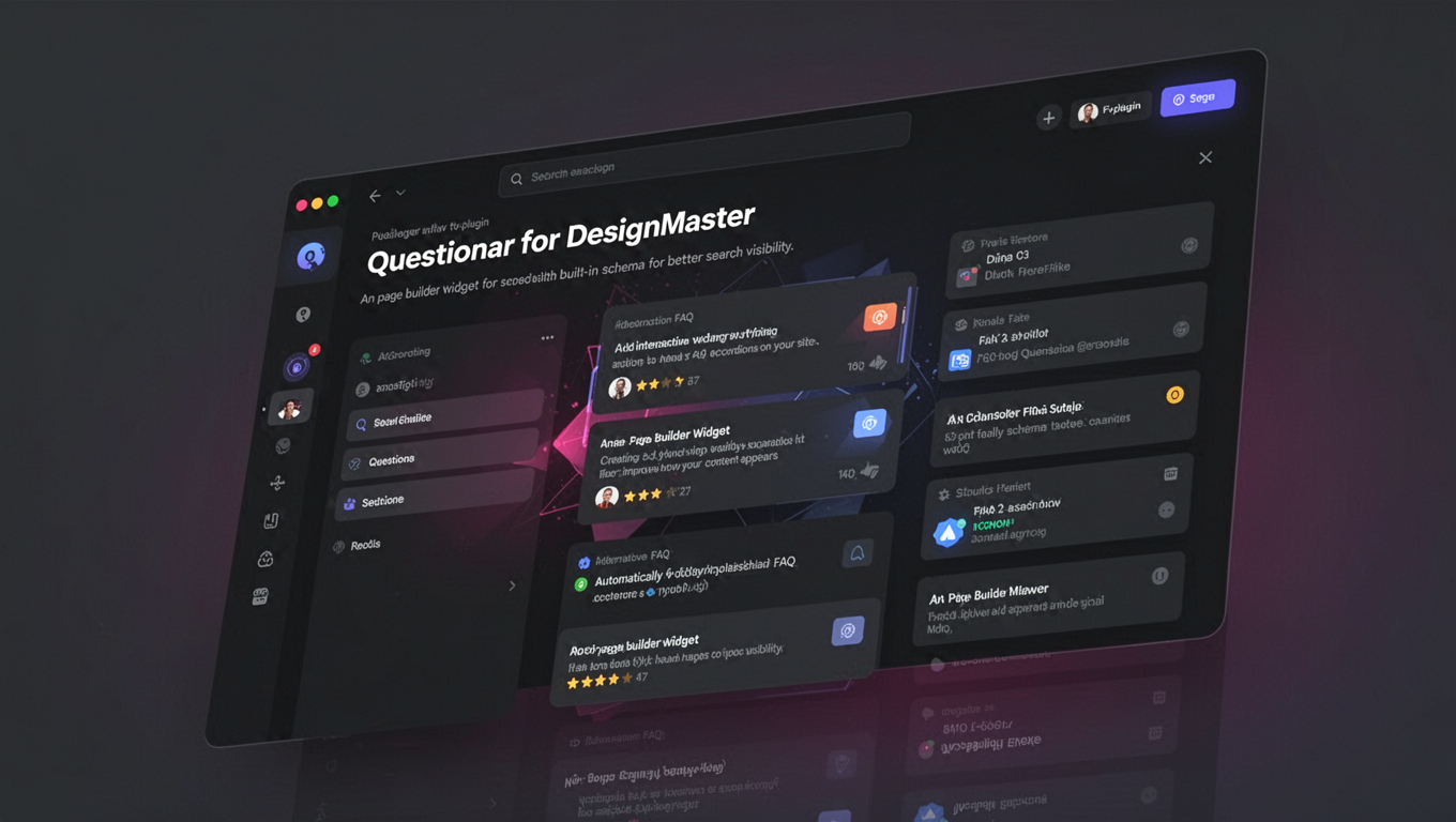 Preview of Questionar for DesignMaster